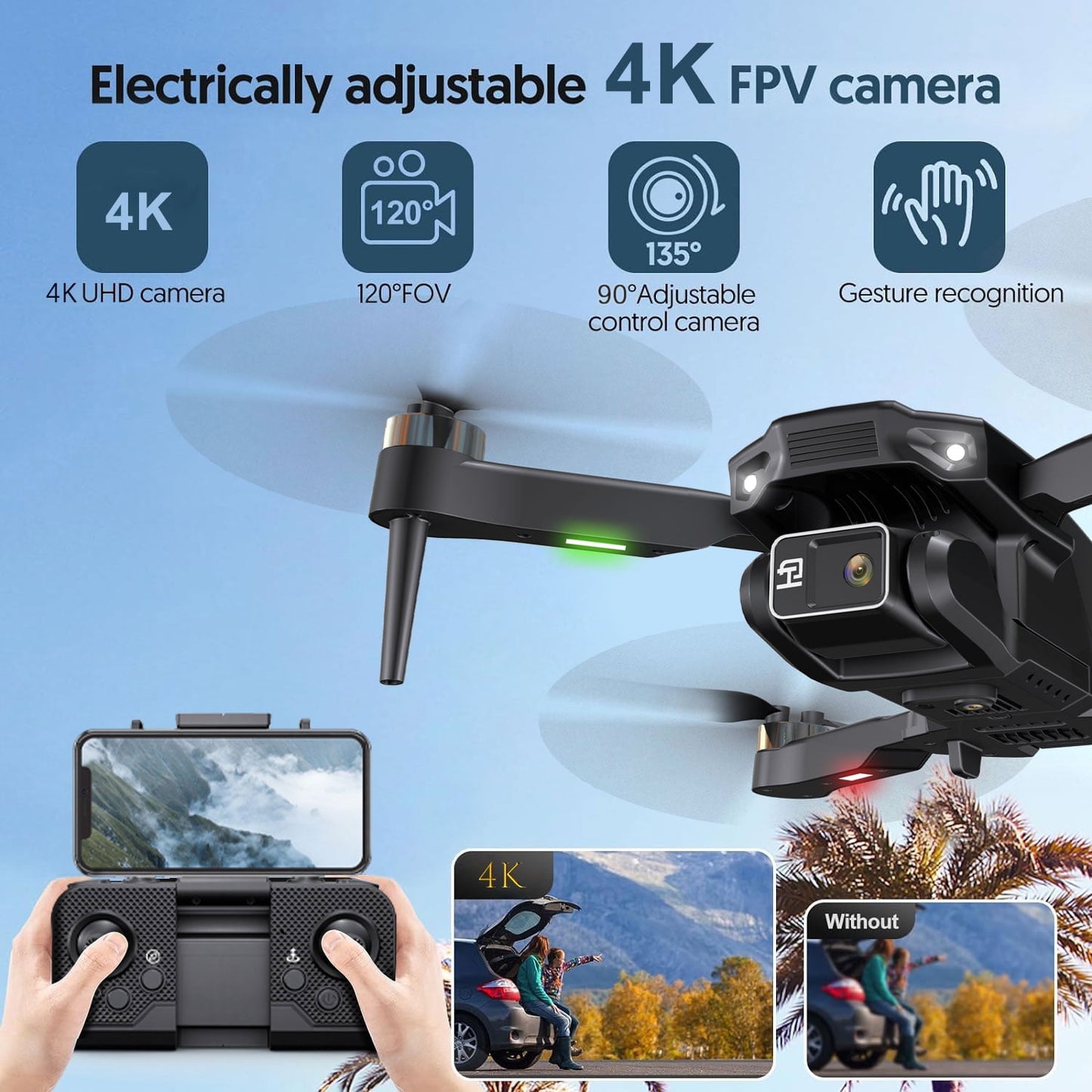 🚁 H16 Foldable 4K Drone | Powerful, Beginner-Friendly, & Ready for Adventure! 📸✨